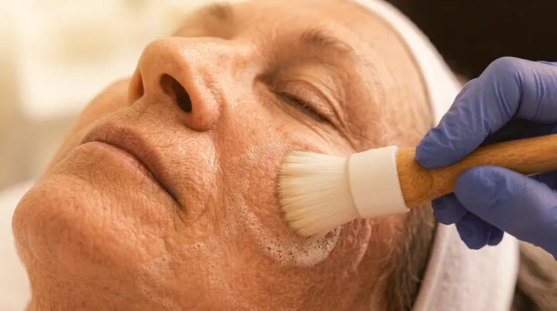 Age defying facial treatment encouraging skin cell turnover