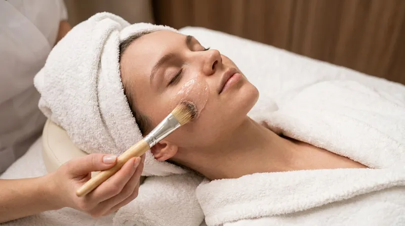 Relaxation facial with gentle corrective skin care