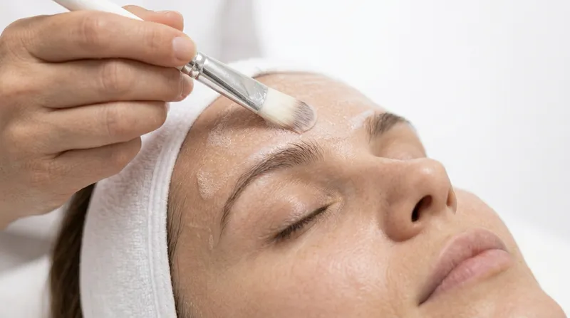 Esthetician performing a signature facial at Best Estie Day Spa