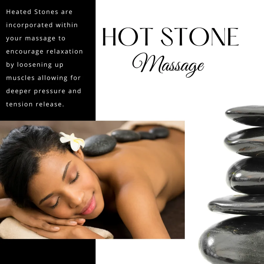 Hot stone massage enhancement with heated basalt stones
