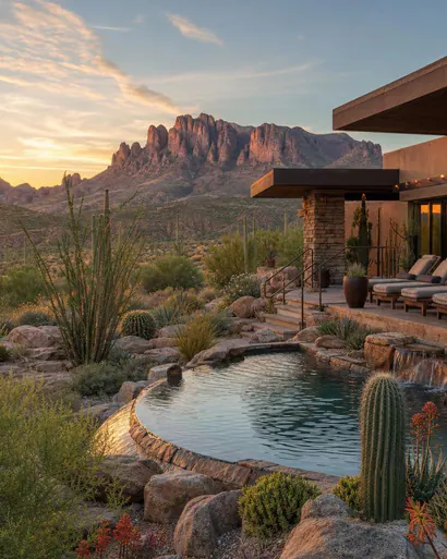 Superstition Mountain desert landscape near Gold Canyon