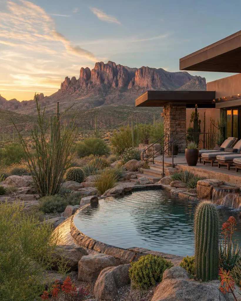 Superstition Mountain desert landscape near Gold Canyon