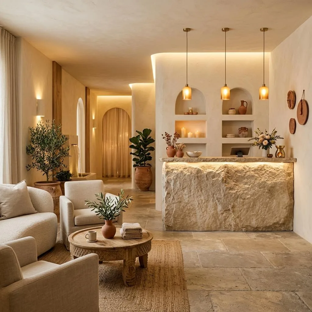 Front desk arrival area at Best Estie Day Spa in Mesa